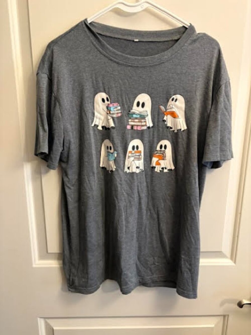 Ghosts Reading Books Graphic T-Shirt